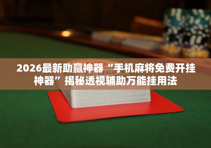 2026最新助赢神器“手机麻将免费开挂神器”揭秘透视辅助万能挂用法