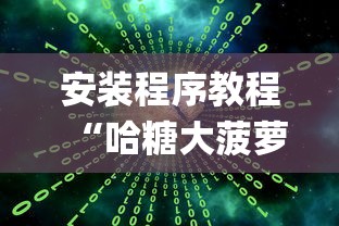 安装程序教程“哈糖大菠萝怎么让系统发好牌!专业师傅带你一起了解(确实有挂)