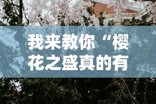 我来教你“樱花之盛真的有挂吗	”确实有挂